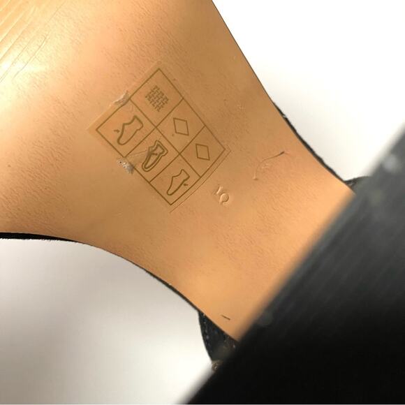 ASOS Design Hot Step Embellished Rhinestone Block Heel Black Sandals size 5 - Picture 12 of 13